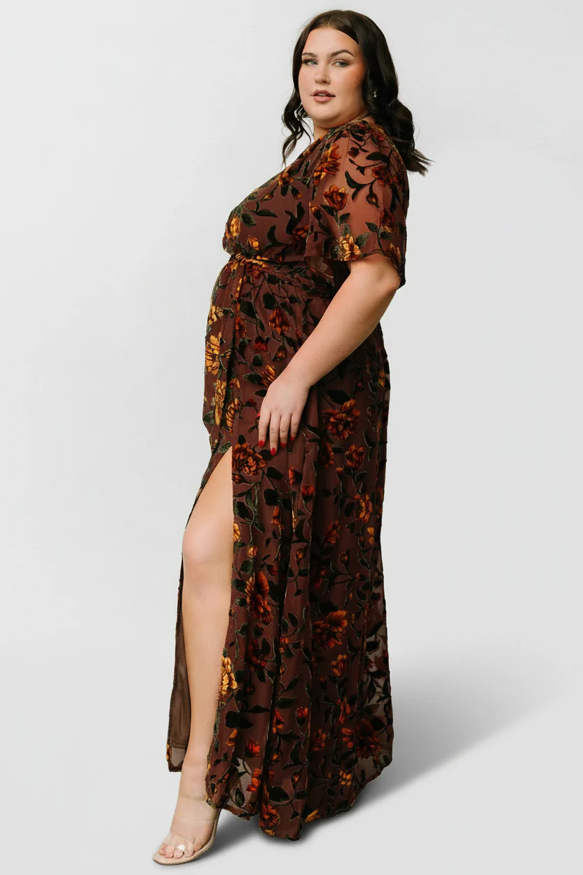Uma Velvet Maxi Dress | Clove + Amber Floral - Image 6
