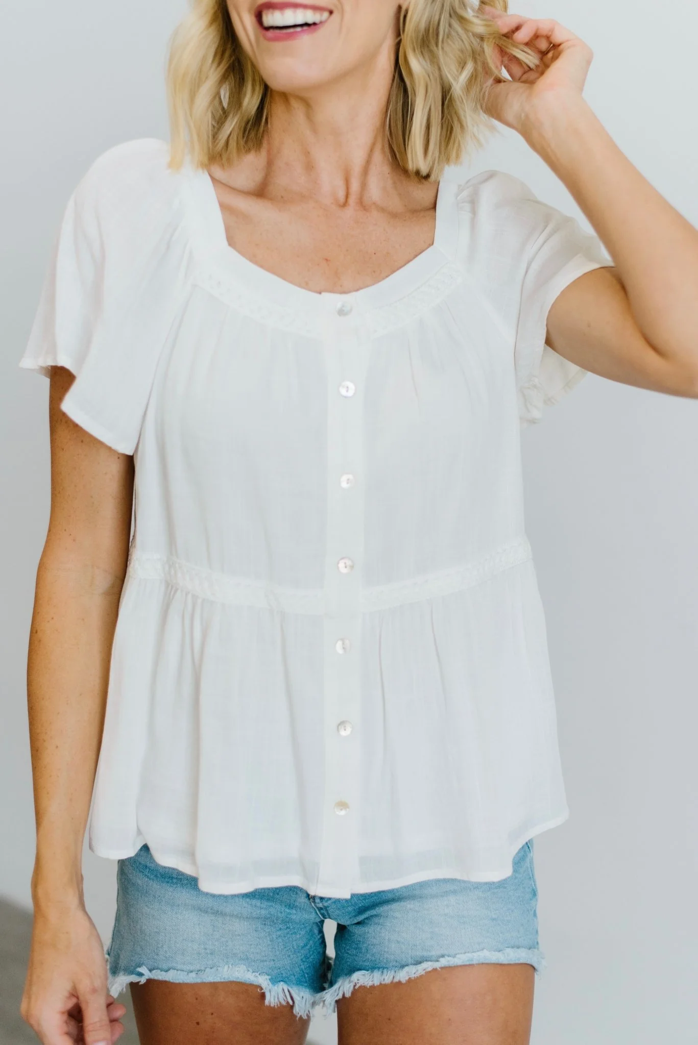 Unity Button Up Top | Off White - Image 3