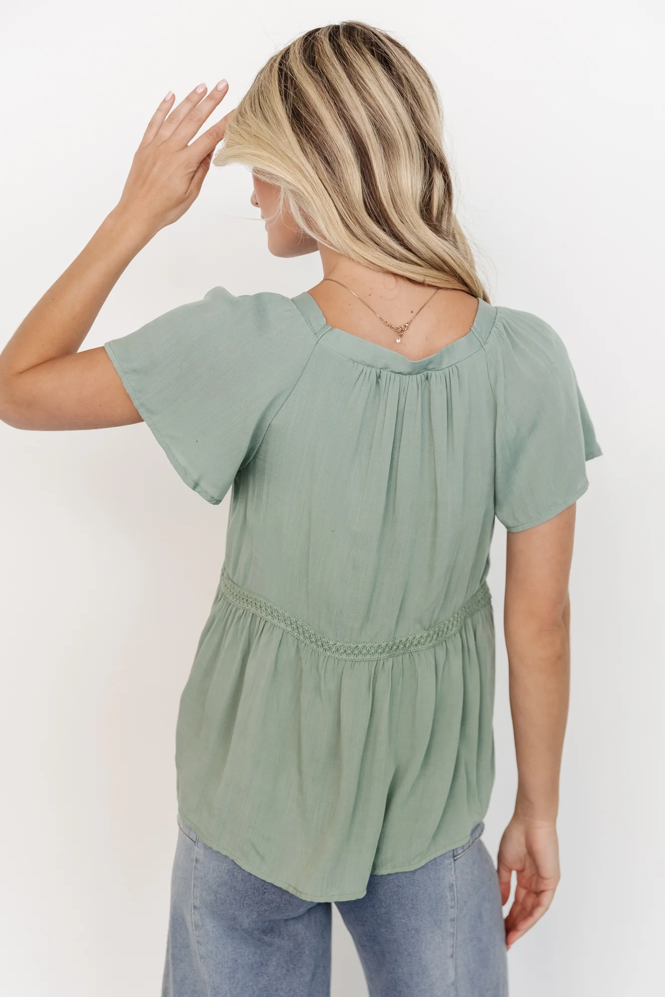 Unity Button Up Top | Sage - Image 4