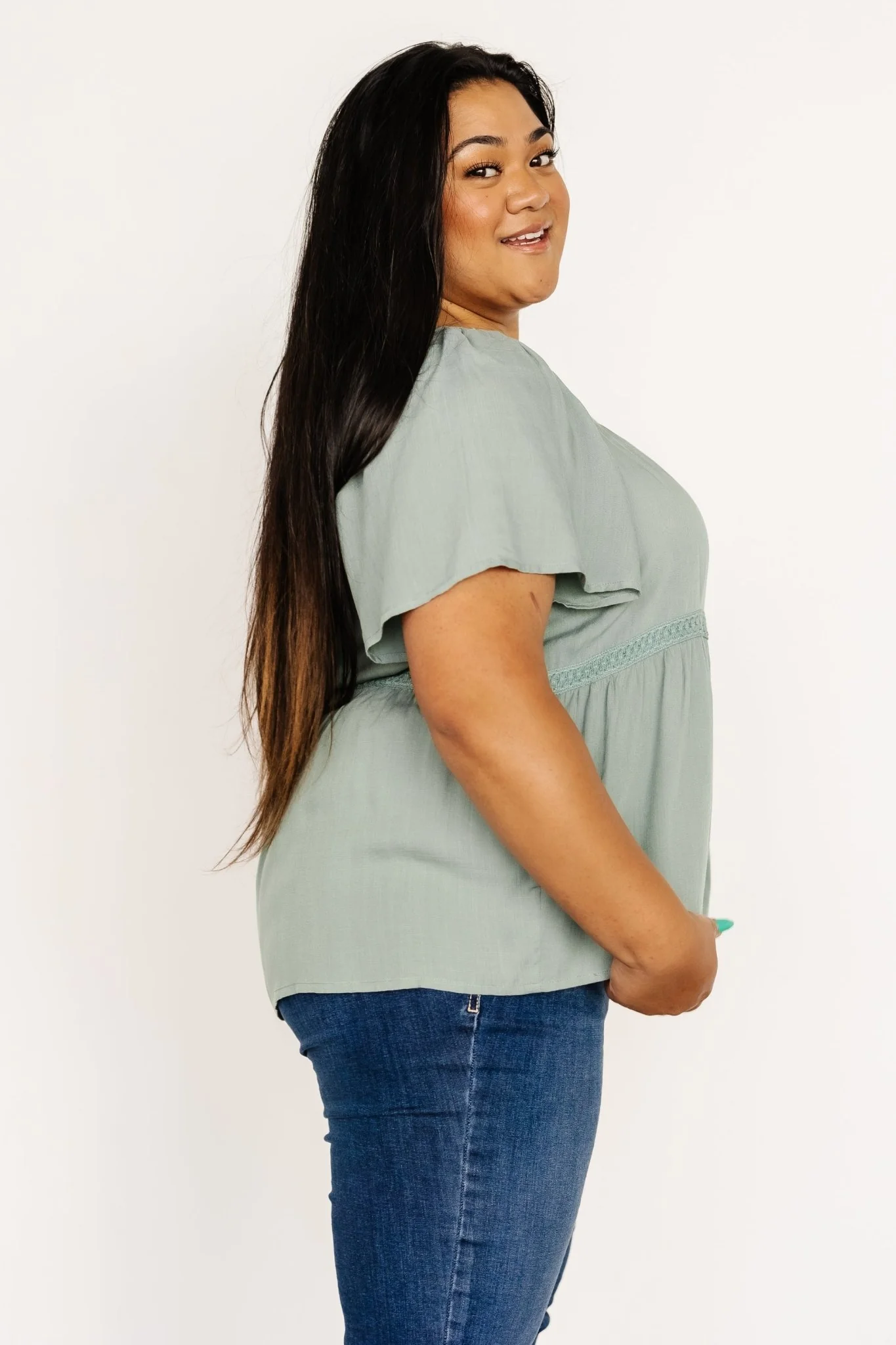 Unity Button Up Top | Sage - Image 6