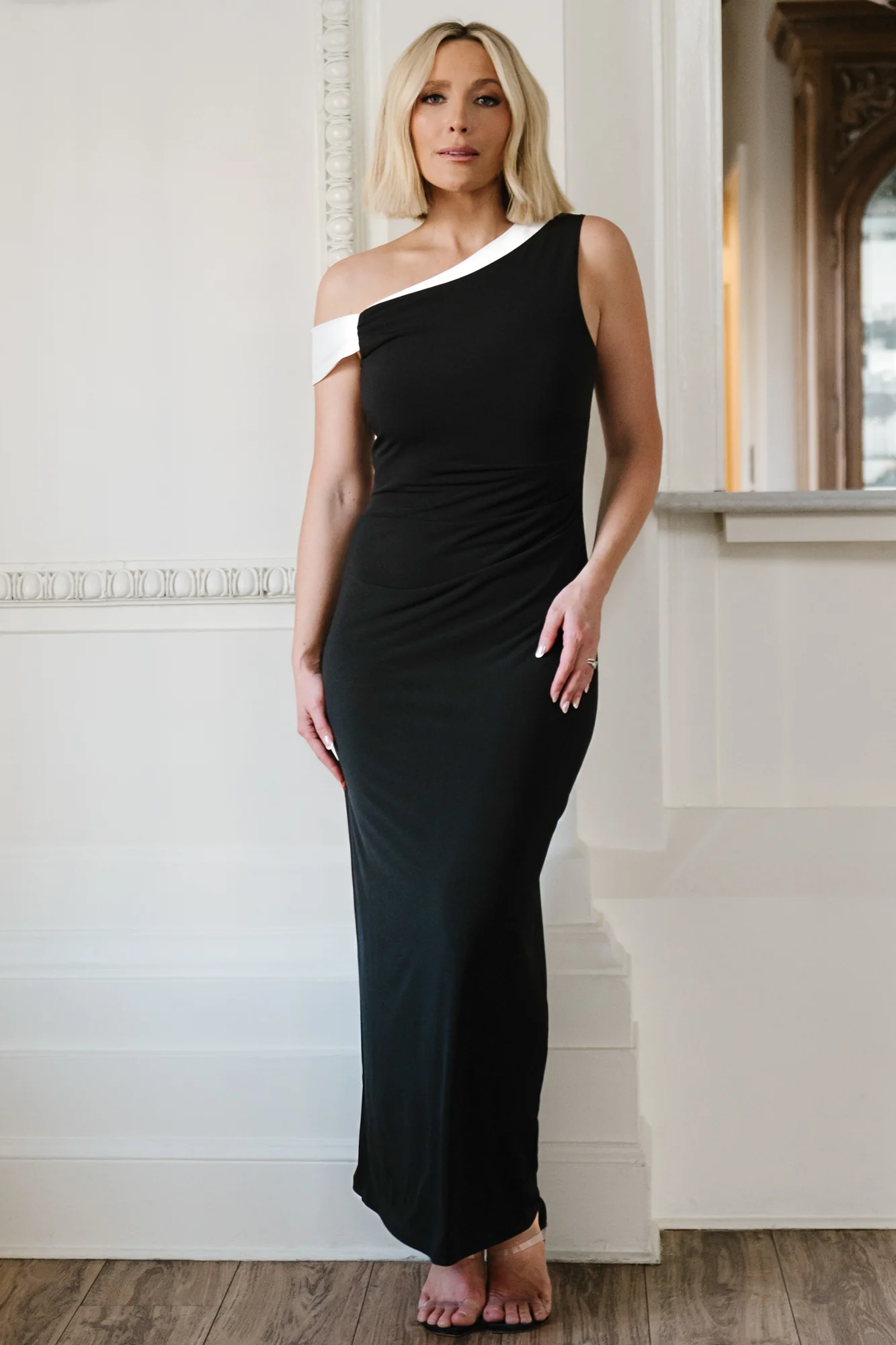 Valena Maxi Dress | Black + Ivory - Image 4
