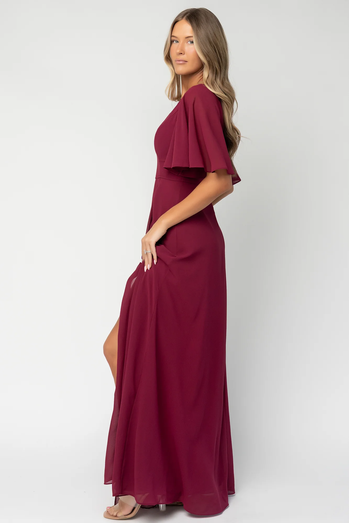 Valetta Maxi Dress | Wine - Image 3