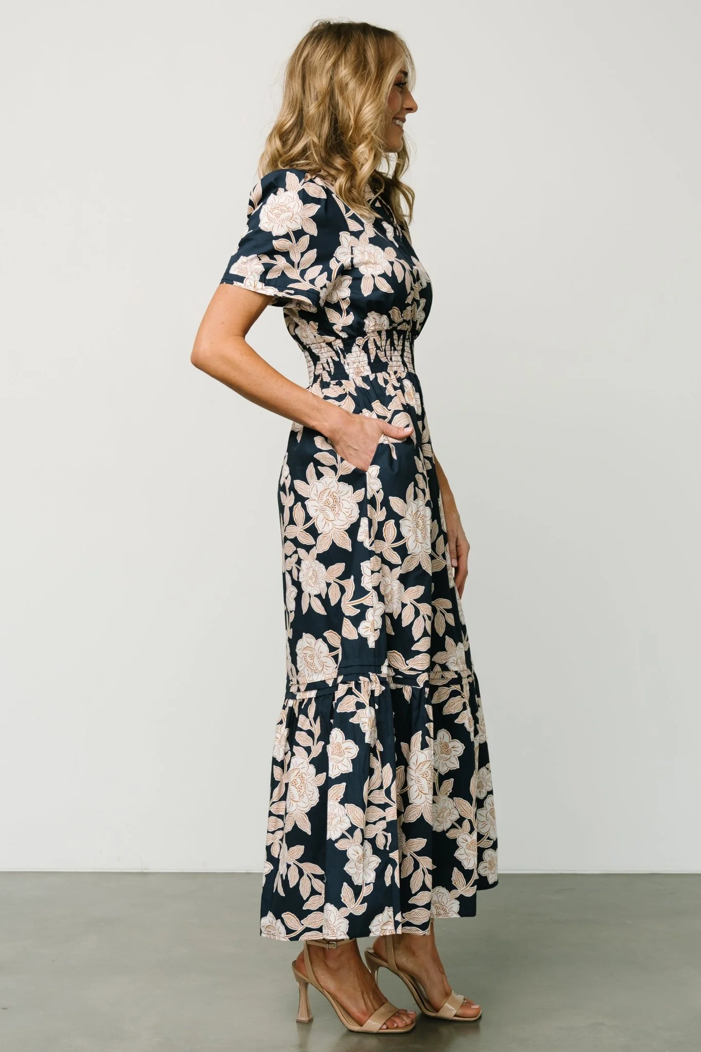 Vera Maxi Dress | Navy Floral - Image 3