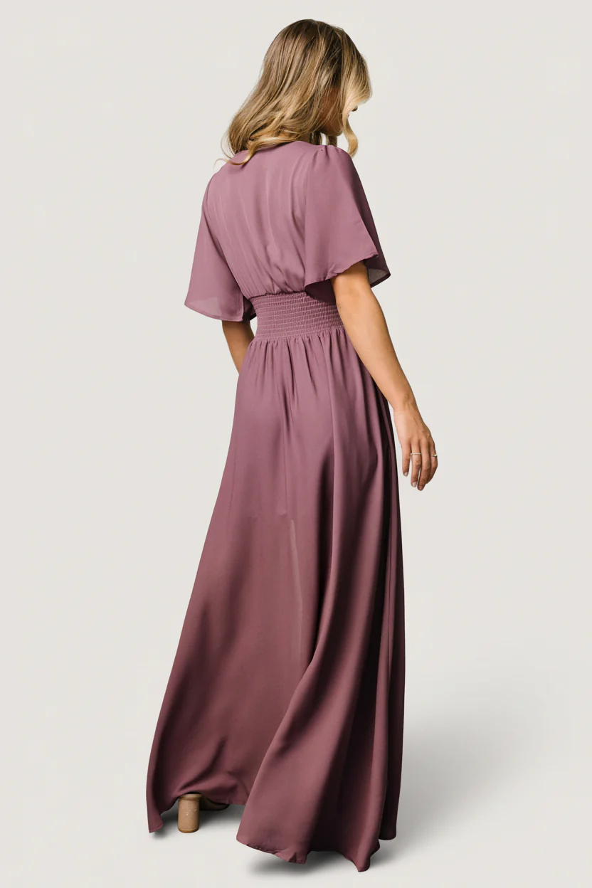 Verona Smocked Maxi Dress | Vintage Plum - Image 7