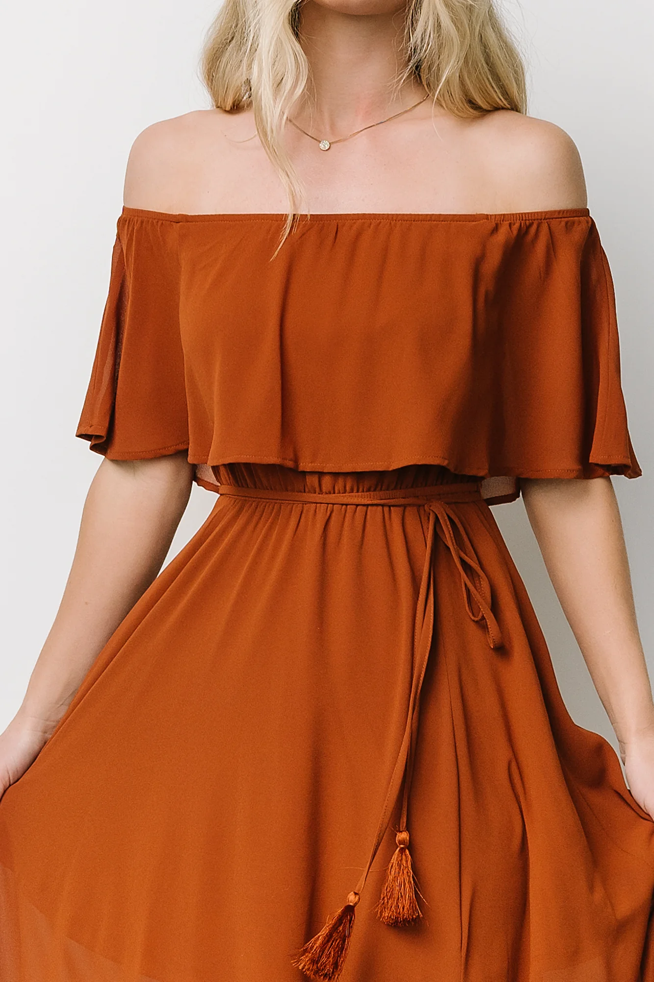Victoria Off Shoulder Maxi Dress | Spice - Image 3