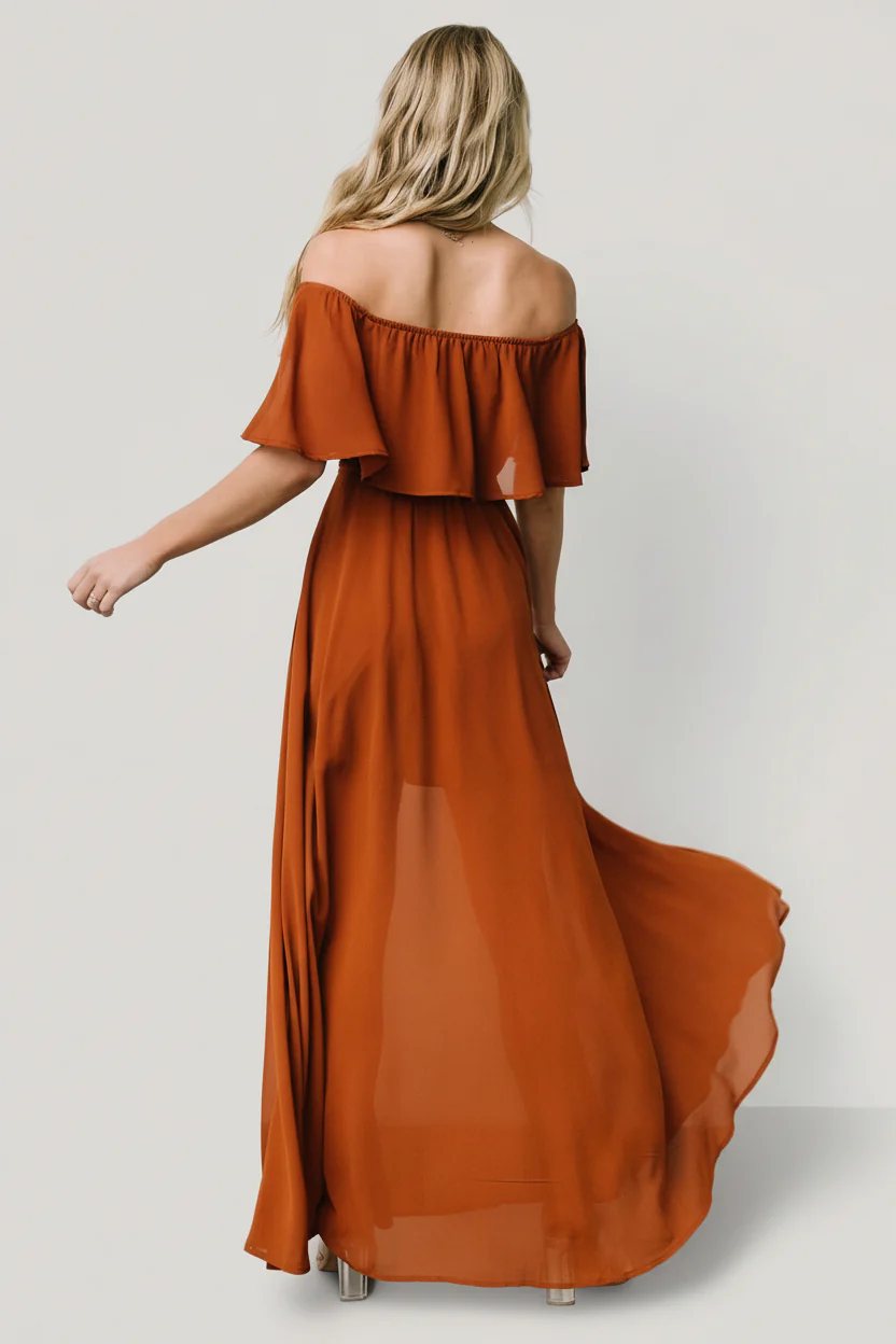 Victoria Off Shoulder Maxi Dress | Spice - Image 4