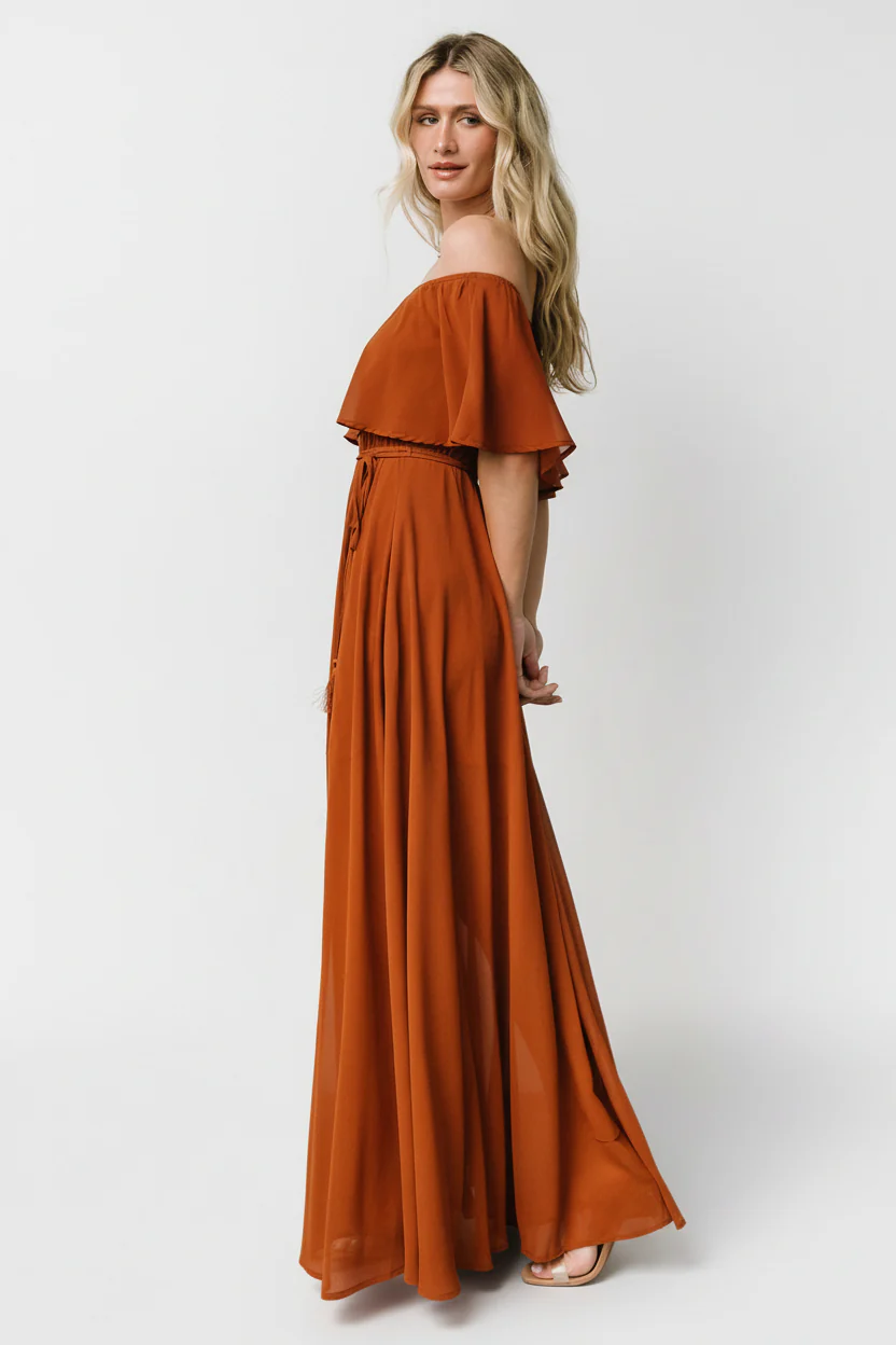 Victoria Off Shoulder Maxi Dress | Spice - Image 6