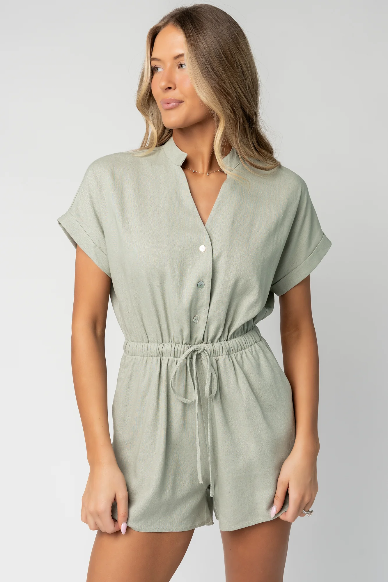 Winnie Romper | Light Sage - Image 2