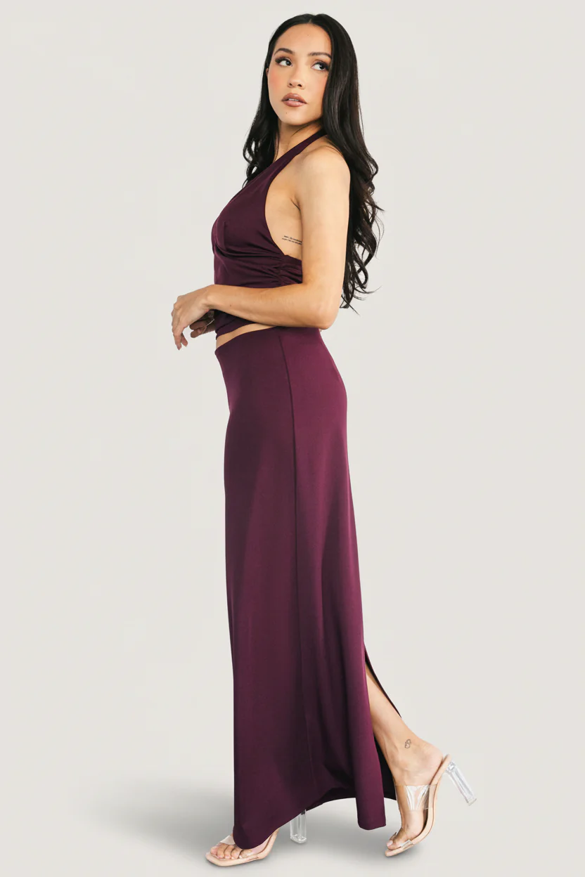 Zaria Halter Two Piece Set | Mulberry - Image 7
